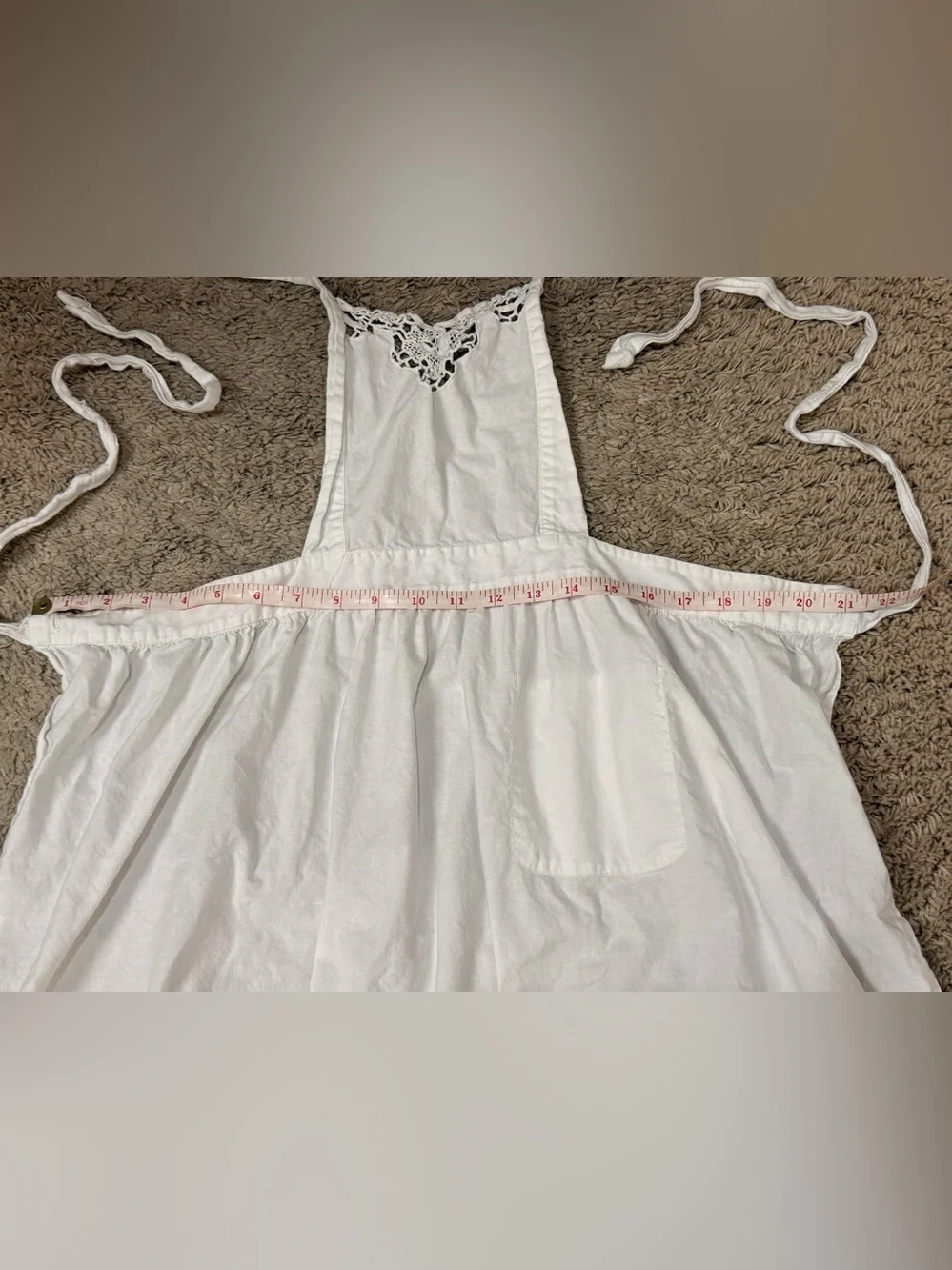 Beautiful White Lace Apron – Cottagecore / Shabby Chic Style size S